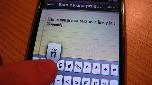 iPhone con eñe